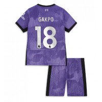 Liverpool Cody Gakpo #18 Tredje Dräkt Barn 2023-24 Kortärmad (+ Korta byxor)